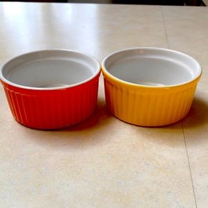 Set of two Ramekins Dessert bowls baking cups